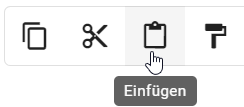 Hier wird die Schaltfläche "Einfügen" in der Menüleiste bei der Modellierung angezeigt.