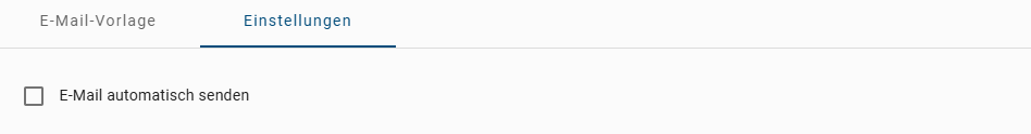 Der Screenshot zeigt den E-Mail-Vorlagen-Editor in BIC Process Design und die Auswahlmöglichkeit *E-Mail automatisch senden*.